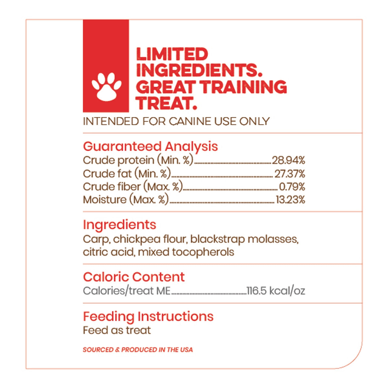 Carp Spears Dehydrated Jerky for Dogs