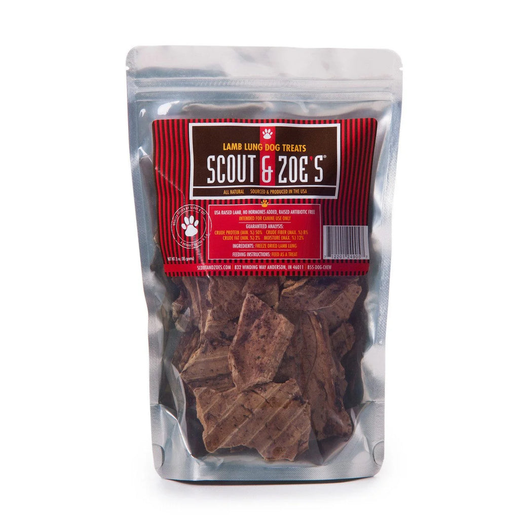 Dehydrated Lamb Lung Dog Treats – Single-Ingredient Novel Protein