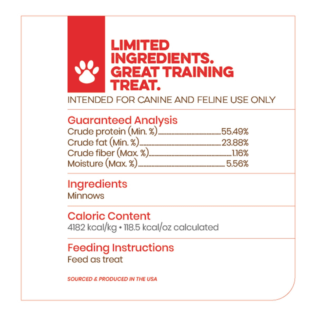 Munchworthy Minnows Treats for Dogs and Cats - Freeze Dried - Single Ingredient - 1 oz Package