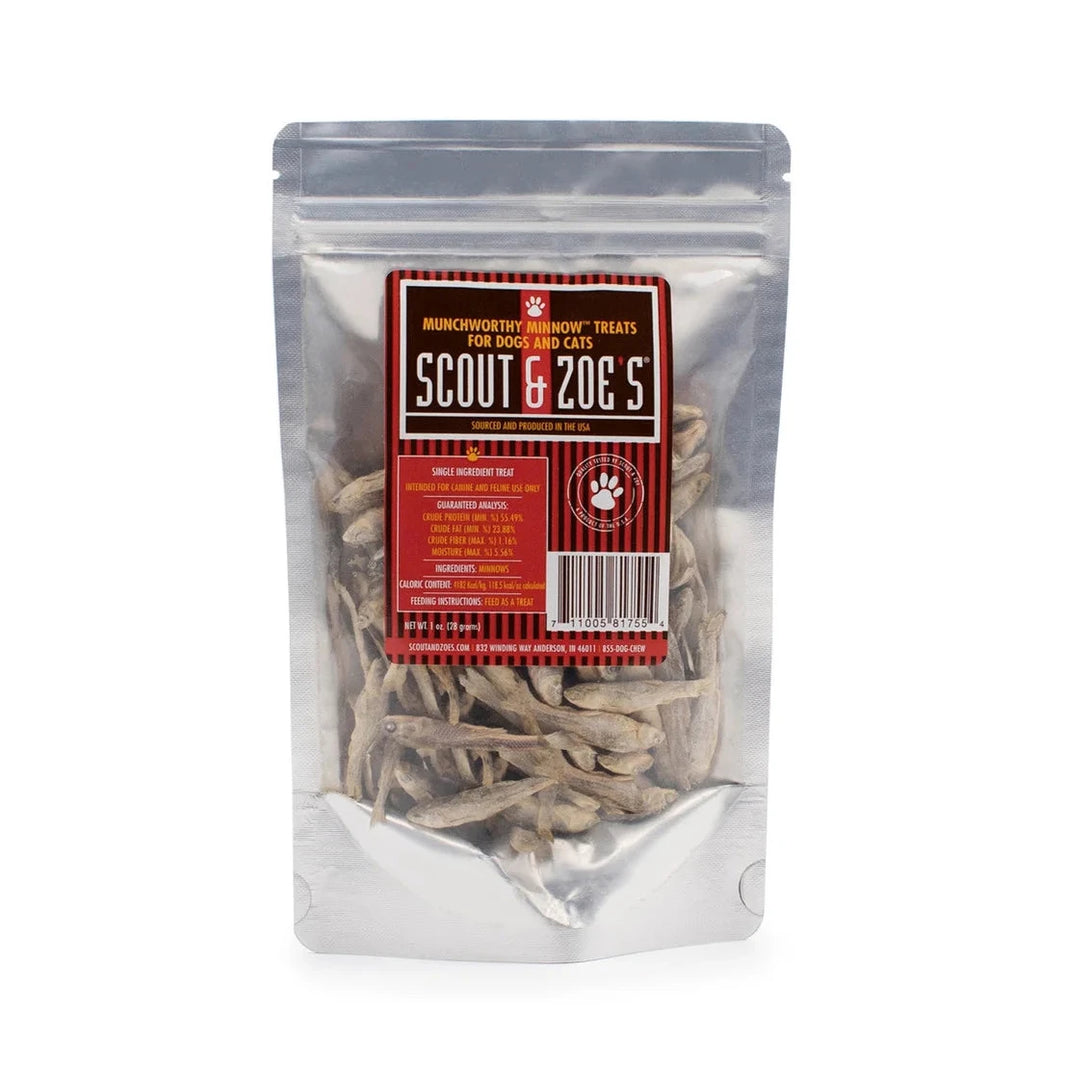 Munchworthy Minnows Freeze-Dried Treats for Dogs & Cats, Single Ingredient