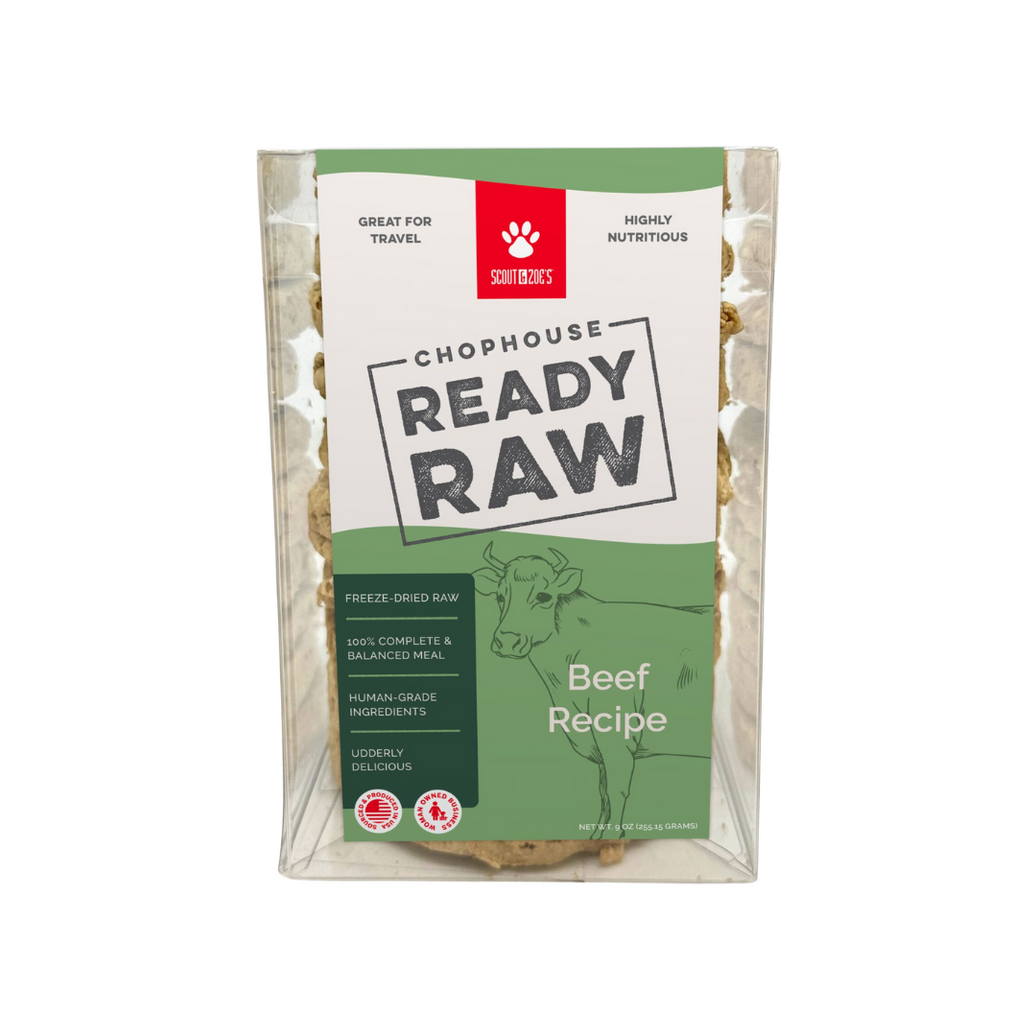 Chophouse Ready Raw Complete and Balanced Freeze Dried Food for Dogs- Patties - 9 oz