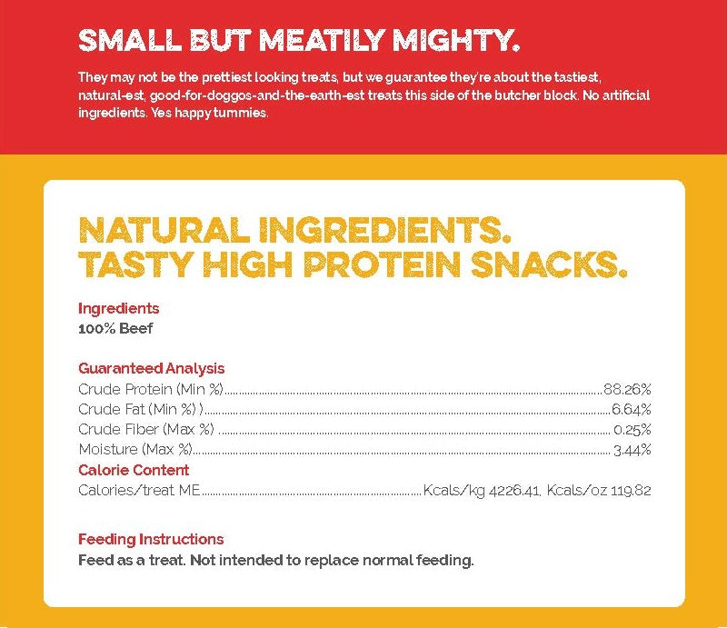 Tiny Mighty Tendons Chews for Dogs - Single Ingredient - 6 oz Package