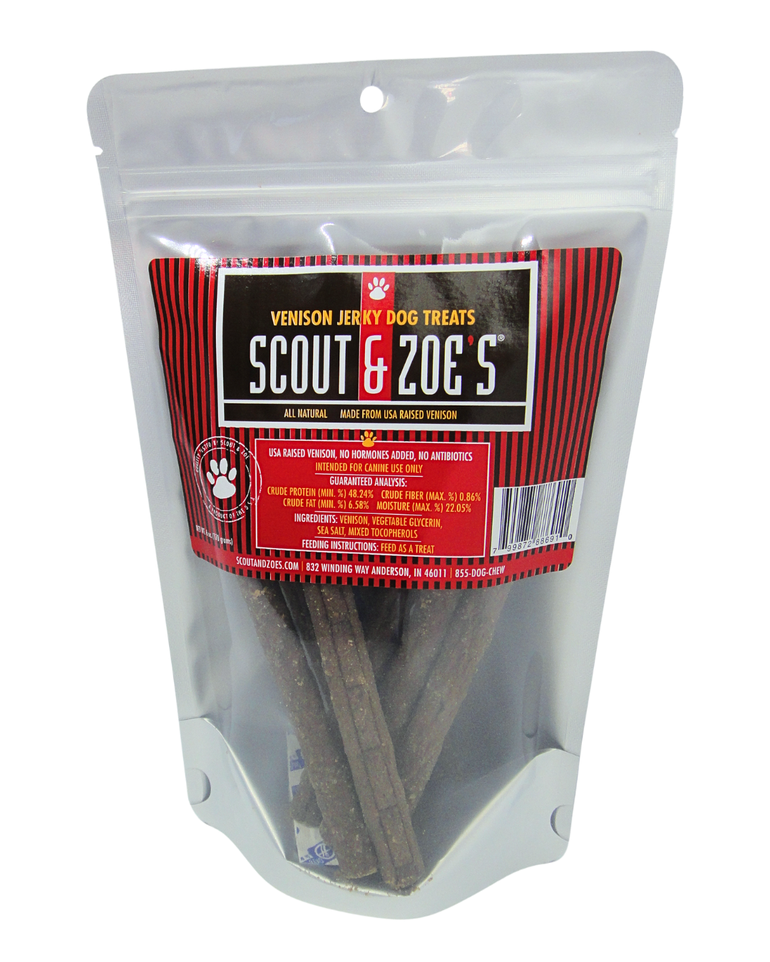 Venison Jerky Dog Treats – Limited Ingredient, Novel Protein