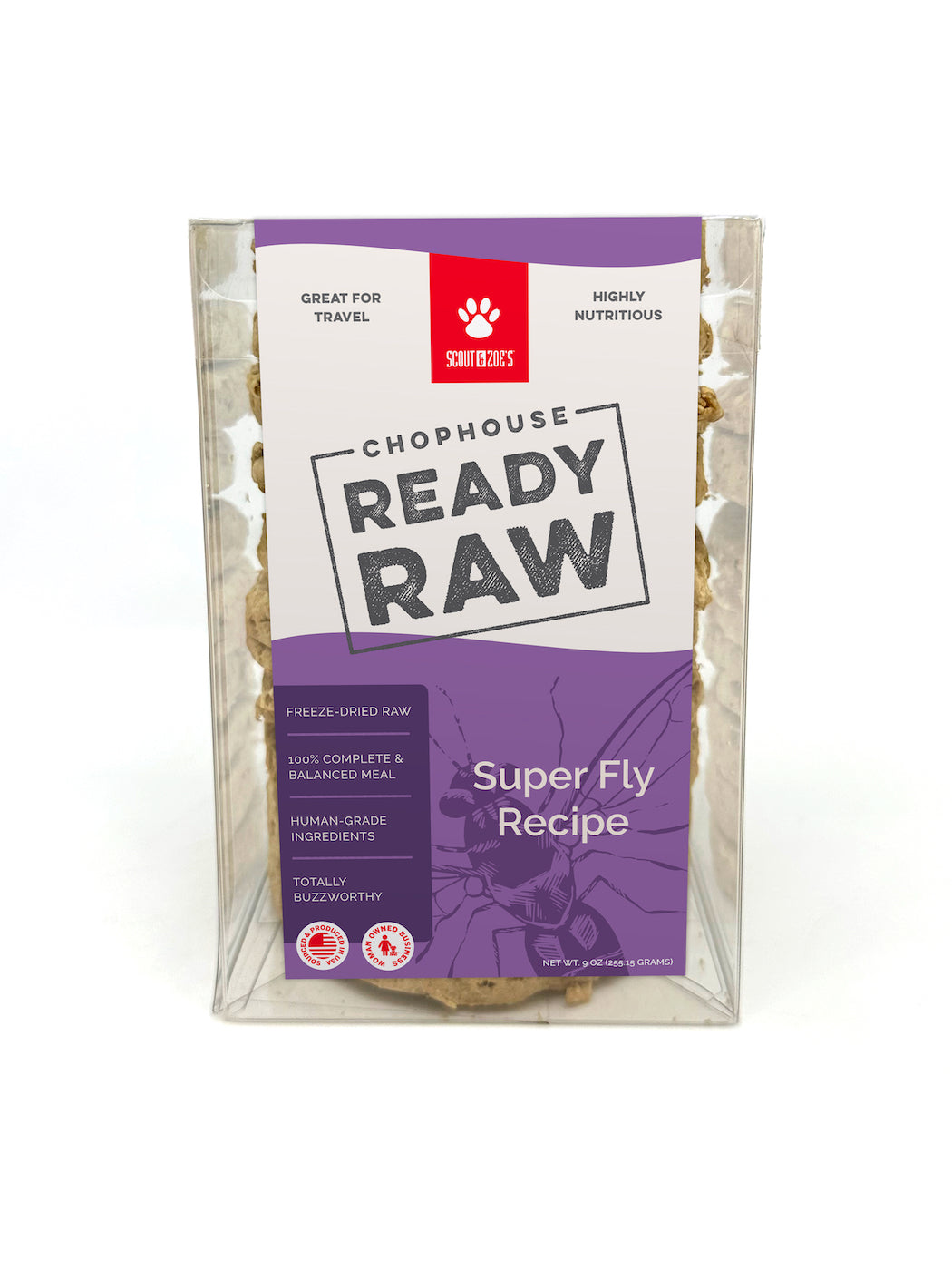 Chophouse Ready Raw Complete and Balanced Freeze Dried Food for Dogs-  Patties - 9 oz