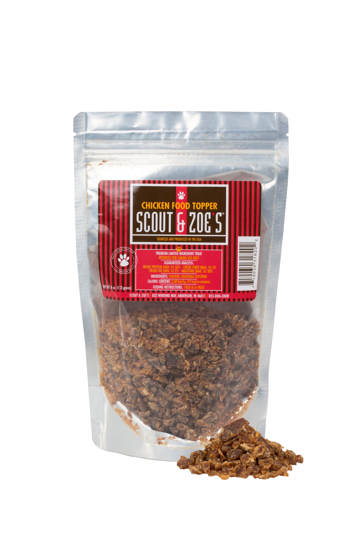 Scout & Zoe’s Human-Grade Chicken Food Topper for Dogs (4 oz)