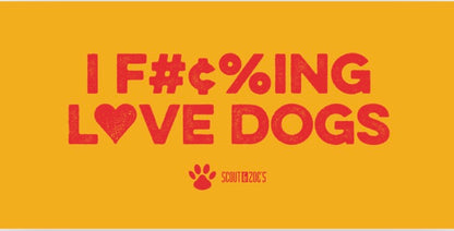 I F%#ING LOVE DOGS Stickers SWAG