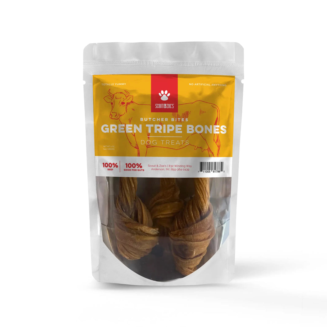 Green Tripe Bones Chew Treats for Dogs - 5 oz Pouch