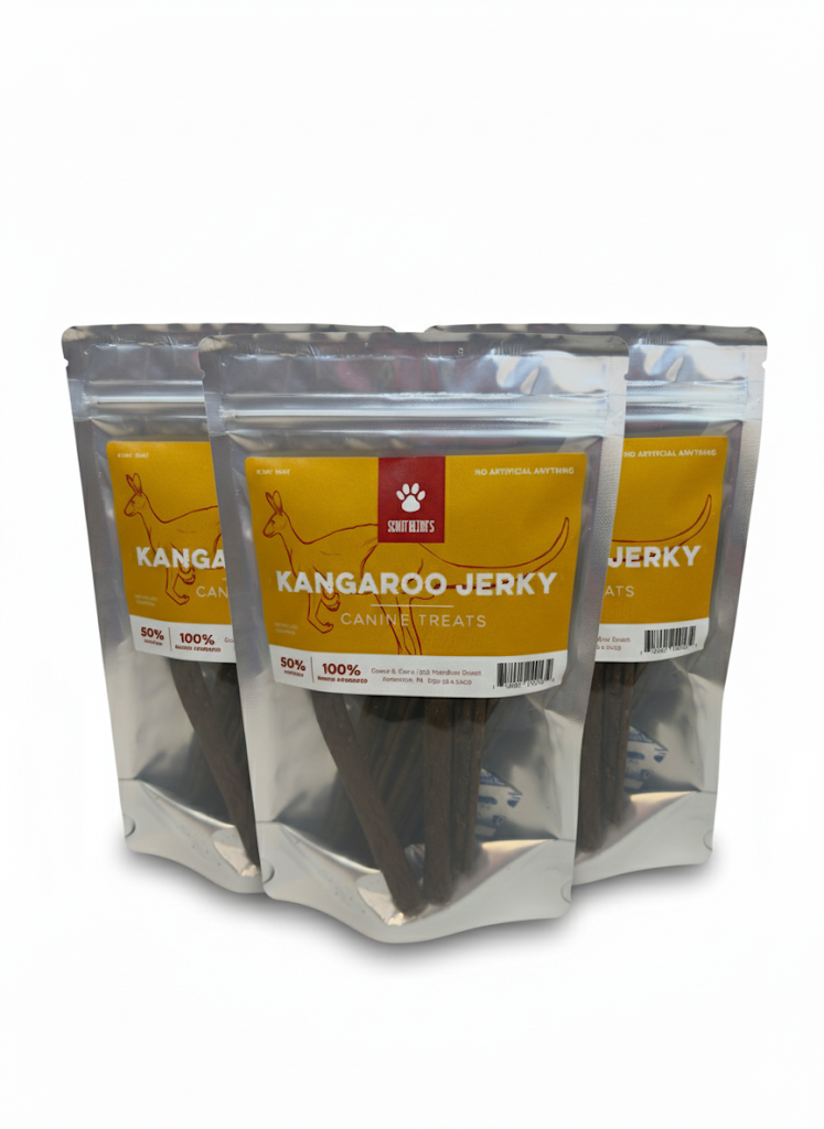 Kangaroo Jerky for Dogs - Novel Protein -Limited Ingredients - 4 oz Package