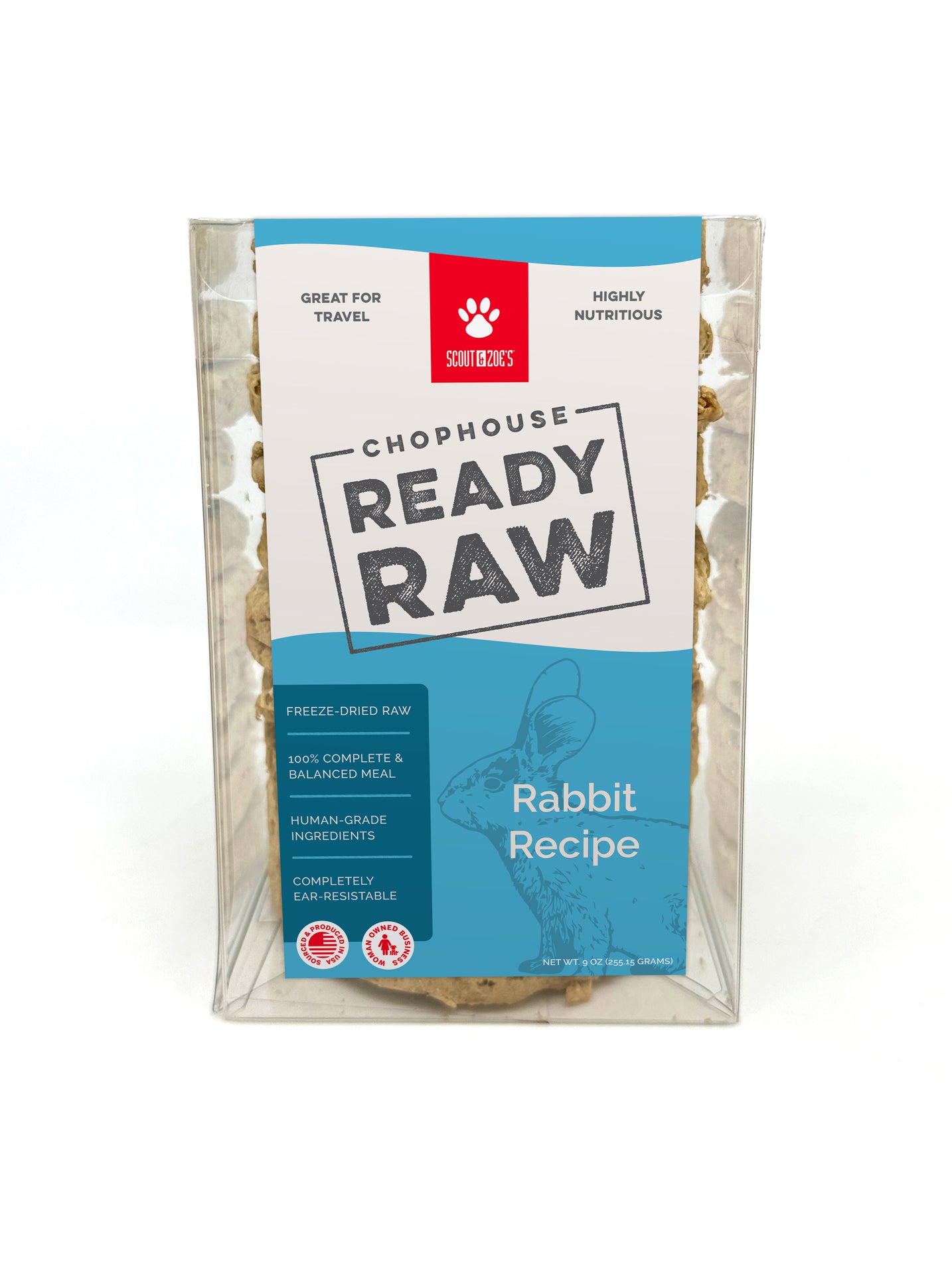Chophouse Ready Raw Complete and Balanced Freeze Dried Food for Dogs-  Patties - 9 oz