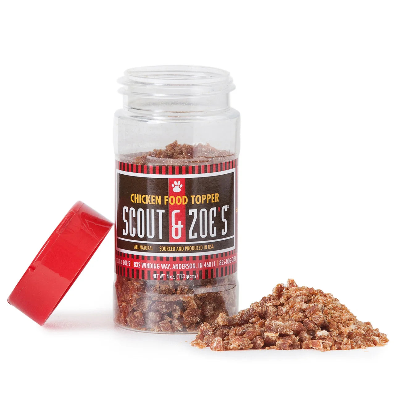 Chicken Food Topper for Dogs, Cats, and Small Animals - Jar