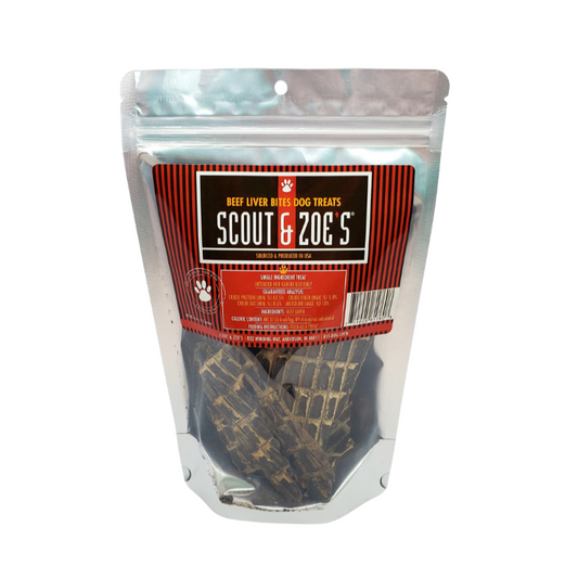 Dehydrated Beef Liver Bites for Dogs - 4 oz Pouch