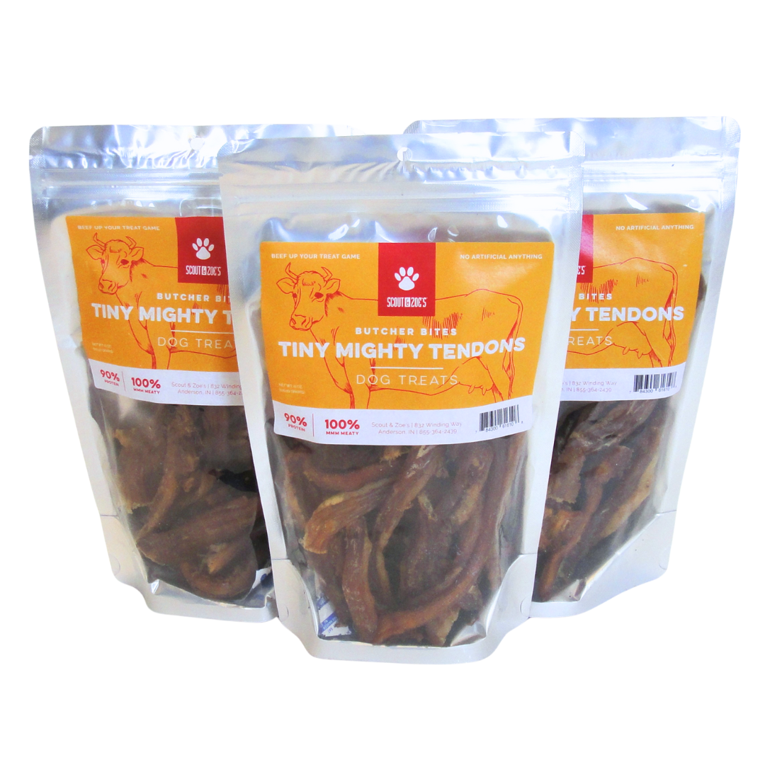 Tiny Mighty Tendons Chews for Dogs - Single Ingredient - 6 oz Package