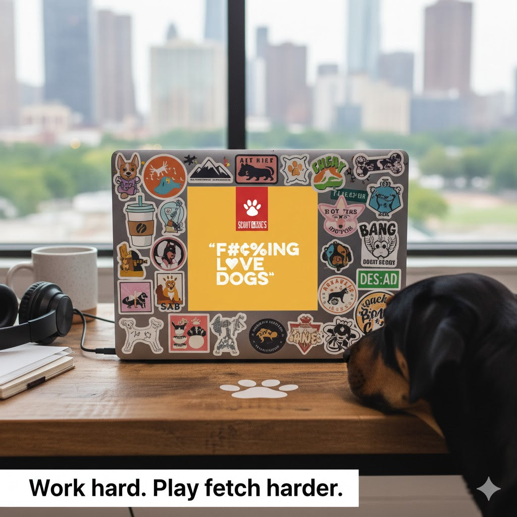 I F%#ING LOVE DOGS Stickers SWAG