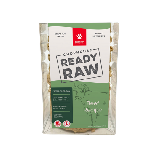 Chophouse Ready Raw Complete and Balanced Freeze Dried Food for Dogs-  Patties - 9 oz