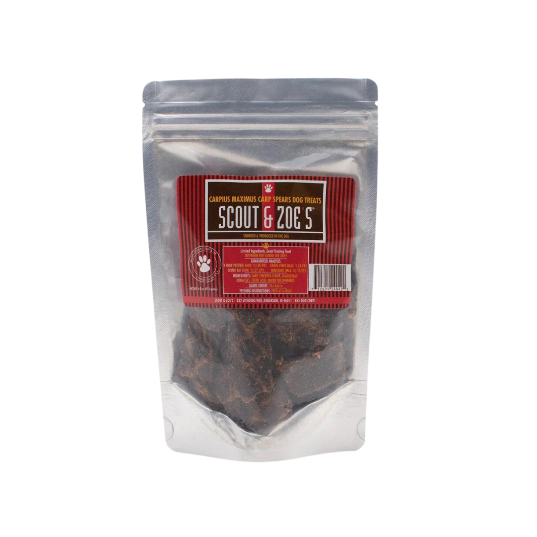 Carp Spears Dehydrated Jerky for Dogs - 4 oz Pouch