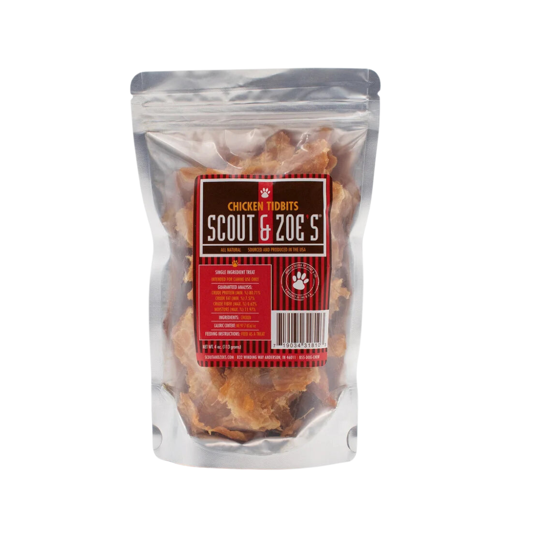 Chicken Jerky Tidbits for Dogs - Whole Muscle