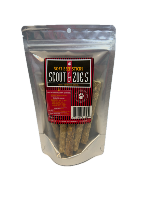 Soft Beef Sticks – 100% USA Beef Dog Treats