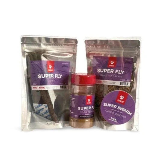 Super Swarm - Black Soldier Fly Trio for Dogs and Cats - Novel Protein - Single Ingredient - 12 oz Package