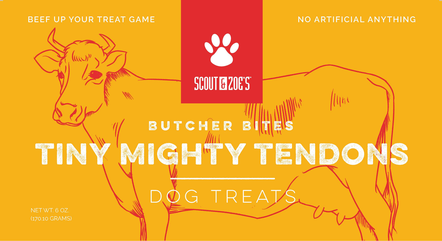 Tiny Mighty Tendons Chews for Dogs - Single Ingredient - 6 oz Package